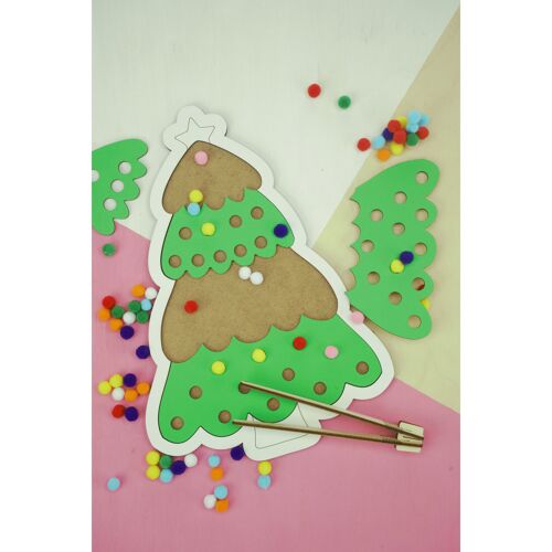 Christmas tree wooden puzzle