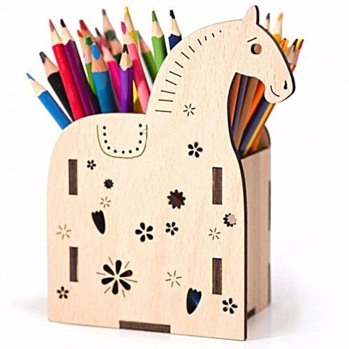 Desk organizer pen holder Horse