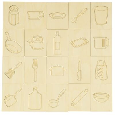 Dishes Puzzles for vocabulary development