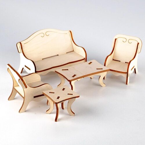 Doll furniture set #1, 1:24