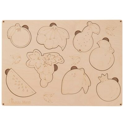 Puzzle Montessori en bois fruits pour tout-petits