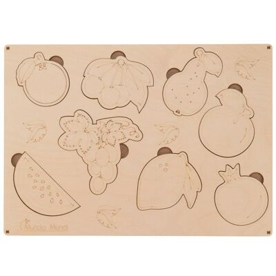 Fruits wooden Montessori puzzle for toddlers