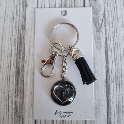 "Heart" keychain (cat)