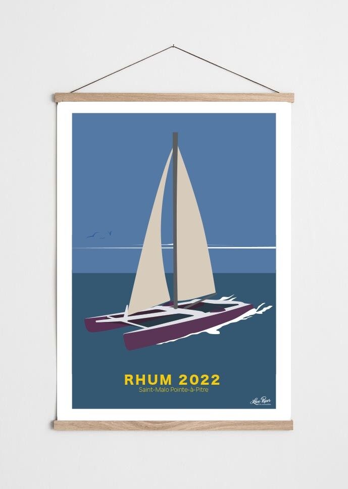 Manifesto del rum 2022 del catamarano marino