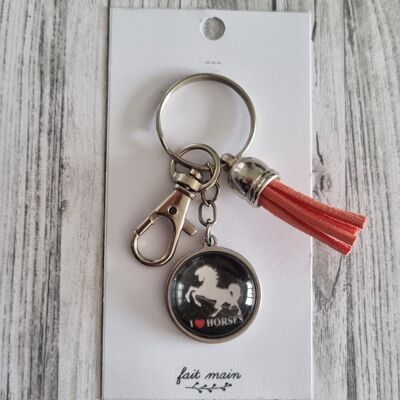 "I love horse" keyring