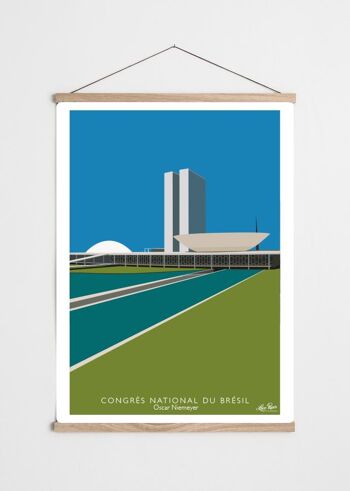 Affiche Architecture - Congrès National du Brésil