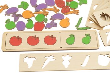 Puzzle Trieur Montessori Légumes et Fruits 4