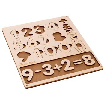 Numéros puzzle mathématique éducatif en bois 1