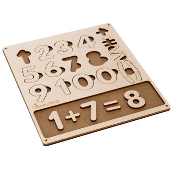 Numéros puzzle mathématique éducatif en bois 4