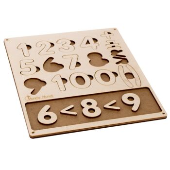 Numéros puzzle mathématique éducatif en bois 5