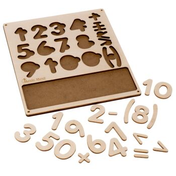 Numéros puzzle mathématique éducatif en bois 8