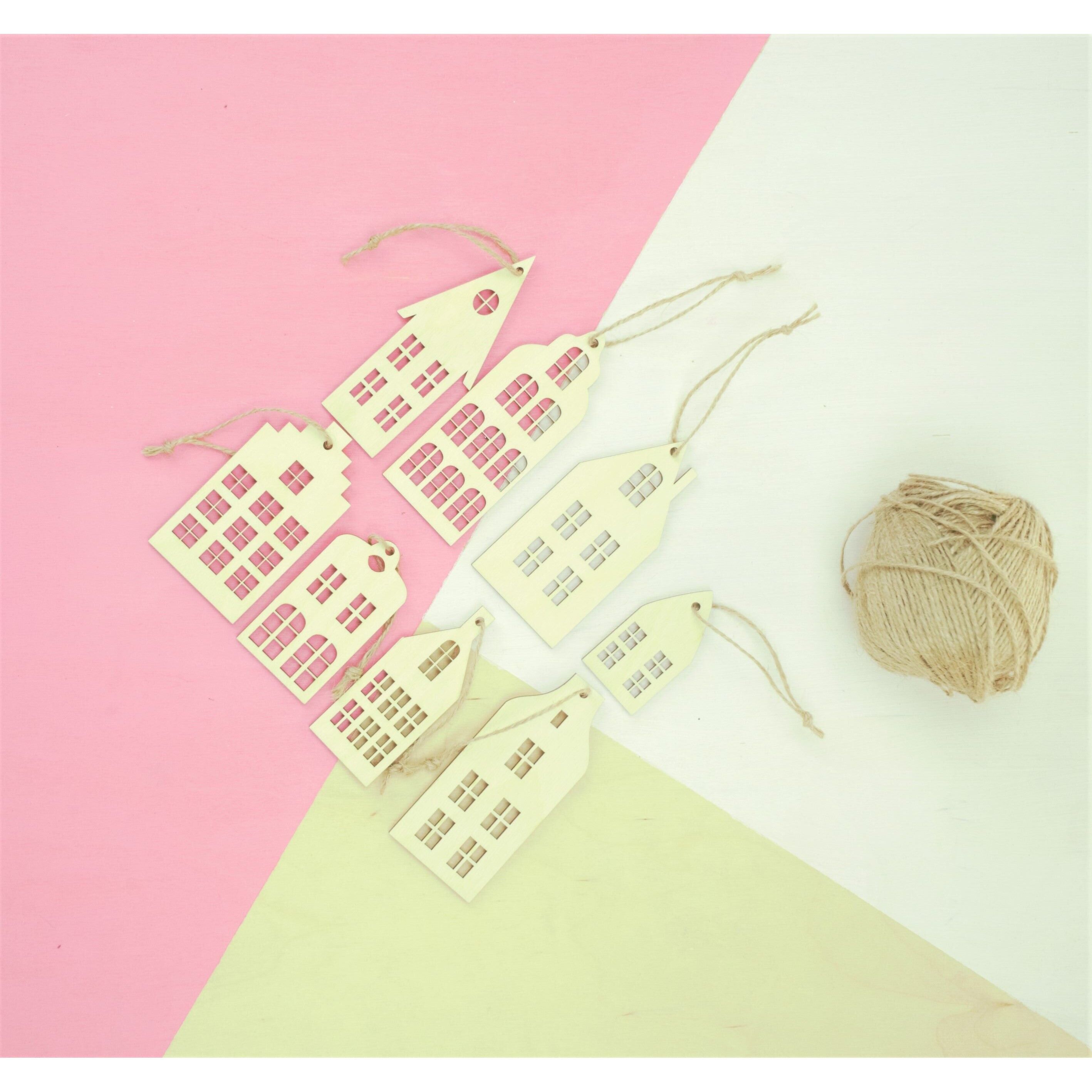 SCANDINAVIAN HOUSES, 8 pcs