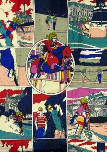 Écharpe Roy Lichtenstein Style Années 60 Pop Art Print - Rouge 2