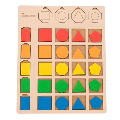 Shape and color matching sorter