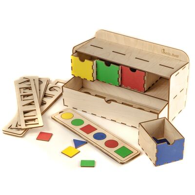 Shape and color sorting, Magic Drawer