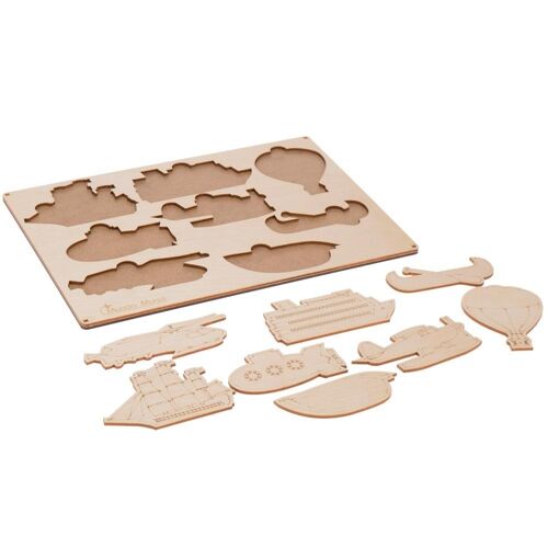 Vehicles wooden puzzle