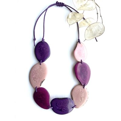 Vintage Rose Tagua Bead Necklace