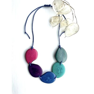 Collier tagua 5 perles Northern Light
