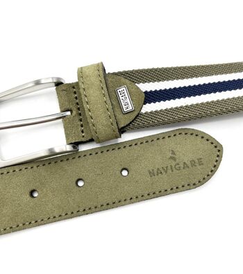 Marque Navigare, Ceinture élastique en cuir, Made in Italy, art. A307835.062 35