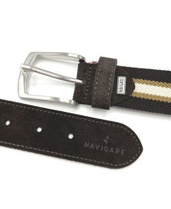 Marque Navigare, Ceinture élastique en cuir, Made in Italy, art. A307835.062 37