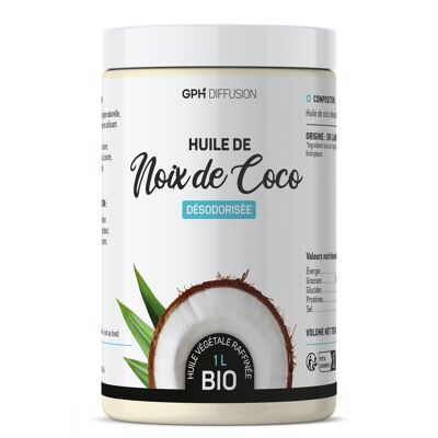 Organisches desodoriertes Kokosnussöl - 1 L
