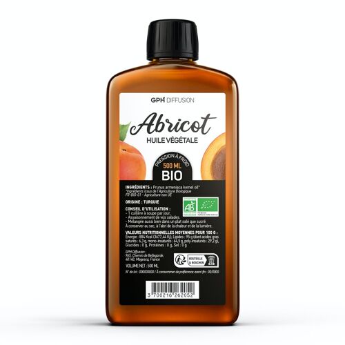 Huile d'Abricot Biologique - 500 ml