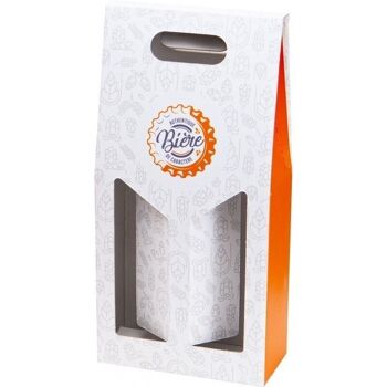 Etui en carton FSC pour 2 bouteilles motif capsule de biere-2027 2