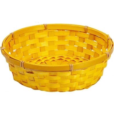 Cesta redonda de bambú amarillo ranúnculo-260E