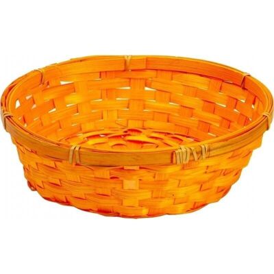 Corbeille ronde en bambou orange-260H