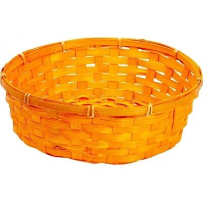 Corbeille ronde en bambou orange-263H