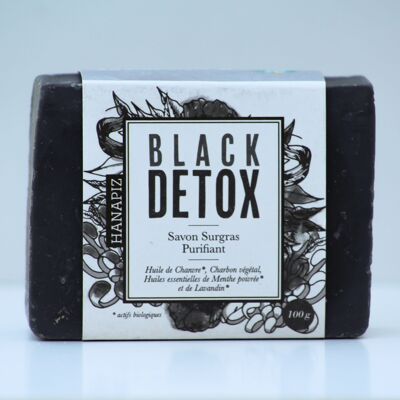 Superfatted facial treatment with hemp and charcoal - "Black detox"