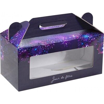 Cardboard box FSC box with window Jour de fête-2804