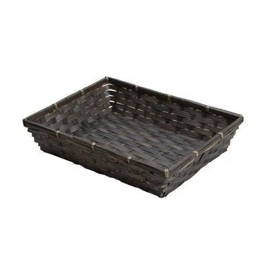 Rectangular bamboo basket anthracite-325G