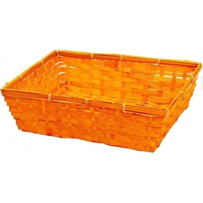 Rectangular orange bamboo basket-329H