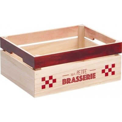 Caja de madera roja 'MA PETITE BRASSERIE' 15 cervezas Long Neck-488B