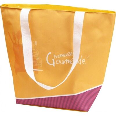 600D insulated bag yellow Promenade gourmande 15L-614J