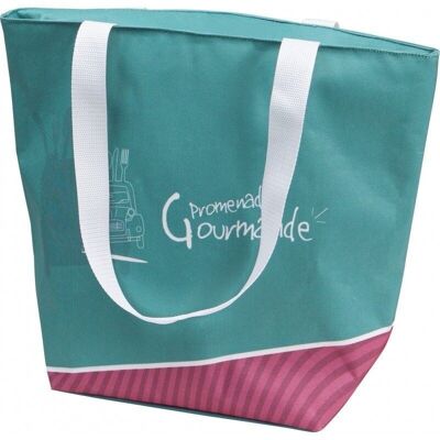 Bolsa isotérmica 600D verde Promenade gourmande 15L-614K