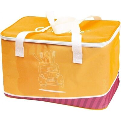 600D insulated bag yellow Promenade gourmande 20L-623J