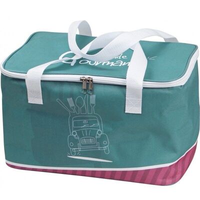Insulated bag 600D green Promenade gourmande 20L-623K