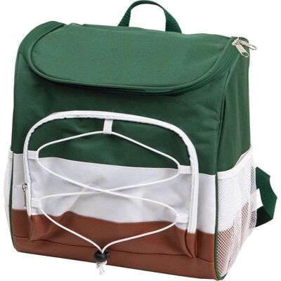 Cooler backpack 600D green/white/brown15L-656V