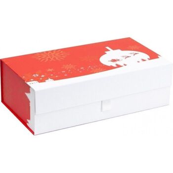 Coffret carton FSC rouge motif Noel-775R 2