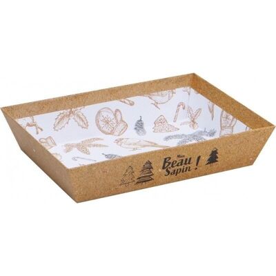 Corbeille carton FSC naturel 'Mon beau sapin'-805K