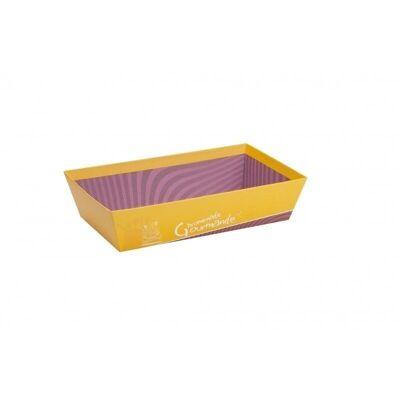 FSC yellow cardboard basket 'Promenade gourmande'-806J