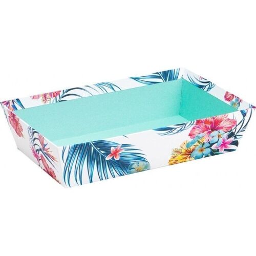 Corbeille en carton FSC motif tropical-806Z