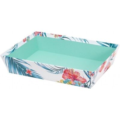 Cardboard basket FSC tropical pattern-807Z