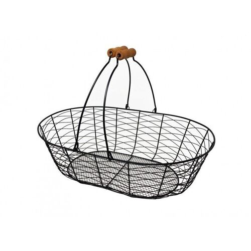 Panier en metal grillage avec 2 anses-8306