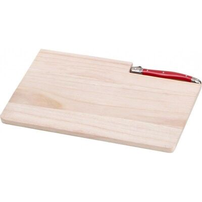 Wooden cutting board with knife-9425