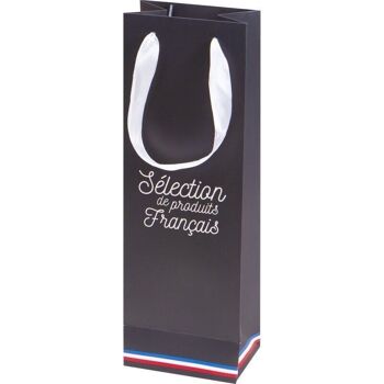 Sac carton FSC 'Selection de produits francais' 1 bouteille-A721 2