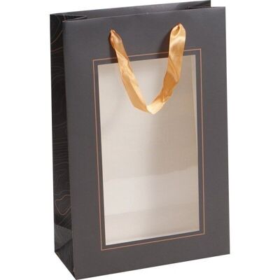 Cardboard bag 'Degustation' for 3 bottles + window-A733