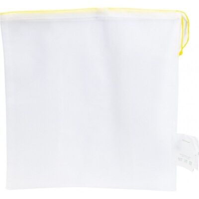 Malla para frutas y verduras en RPET con cordón amarillo 5KG-C115